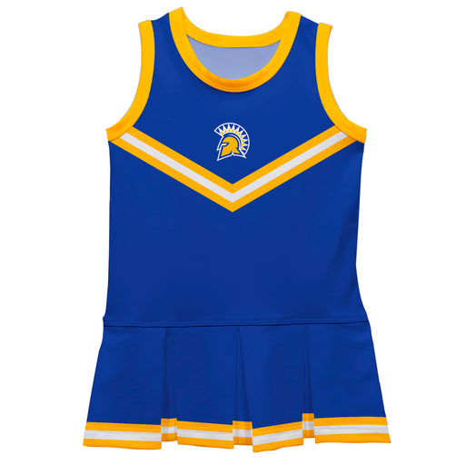 San Jose State University Spartans Vive La Fete Game Day Blue Sleeveless Cheerleader Dress