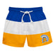 San Jose State Spartans Vive La Fete Blue White Gold Stripes Swimtrunks V1