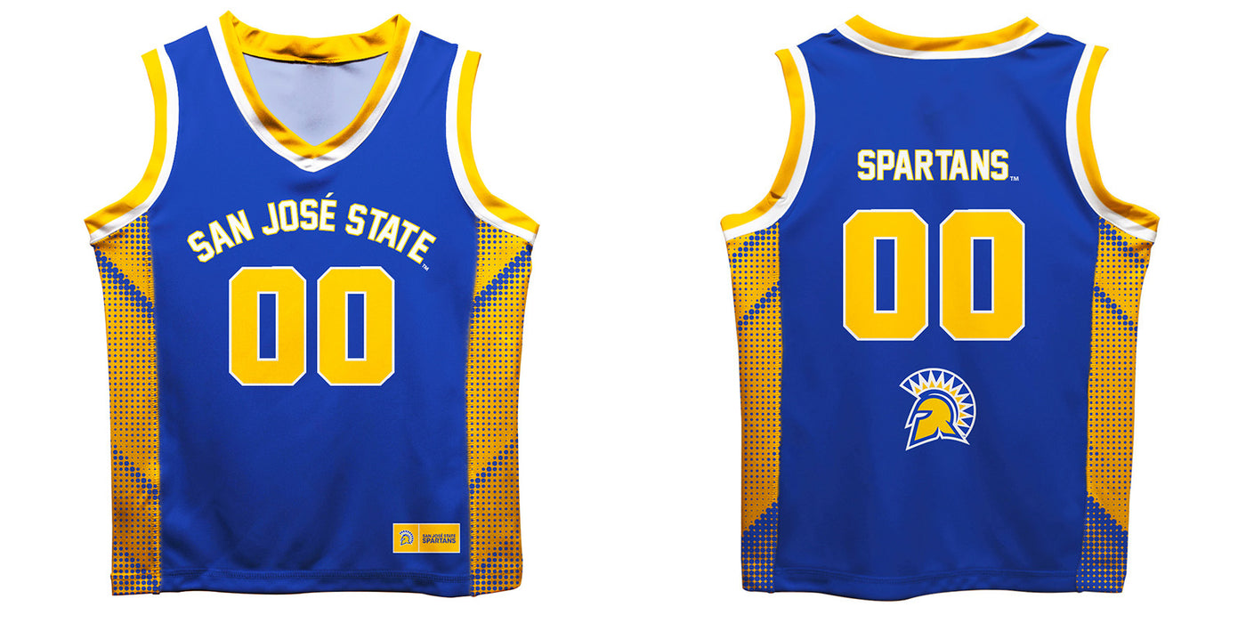 San Jose State University Spartans Vive La Fete Game Day Blue Boys Fashion Basketball Top - Vive La Fête - Online Apparel Store
