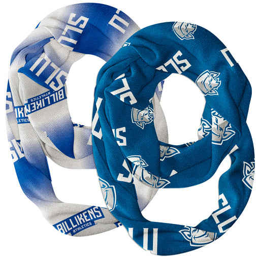 Saint Louis Billikens Vive La Fete All Over Logo Collegiate Women Set of 2 Light Weight Ultra Soft Infinity Scarfs