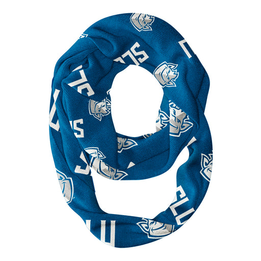 Saint Louis Billikens SLU Vive La Fete Repeat Logo Game Day Collegiate Women Light Weight Ultra Soft Infinity Scarf
