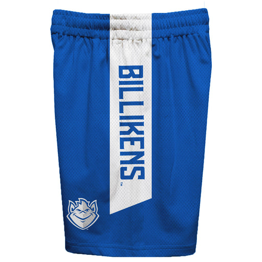 Saint Louis Billikens SLU Vive La Fete Game Day Blue Stripes Boys Solid White Athletic Mesh Short - Vive La Fête - Online Apparel Store