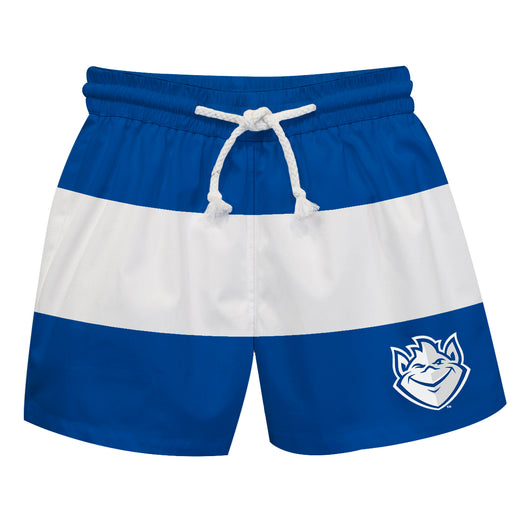 Saint Louis Billikens SLU Vive La Fete Blue White Stripes Swimtrunks V2