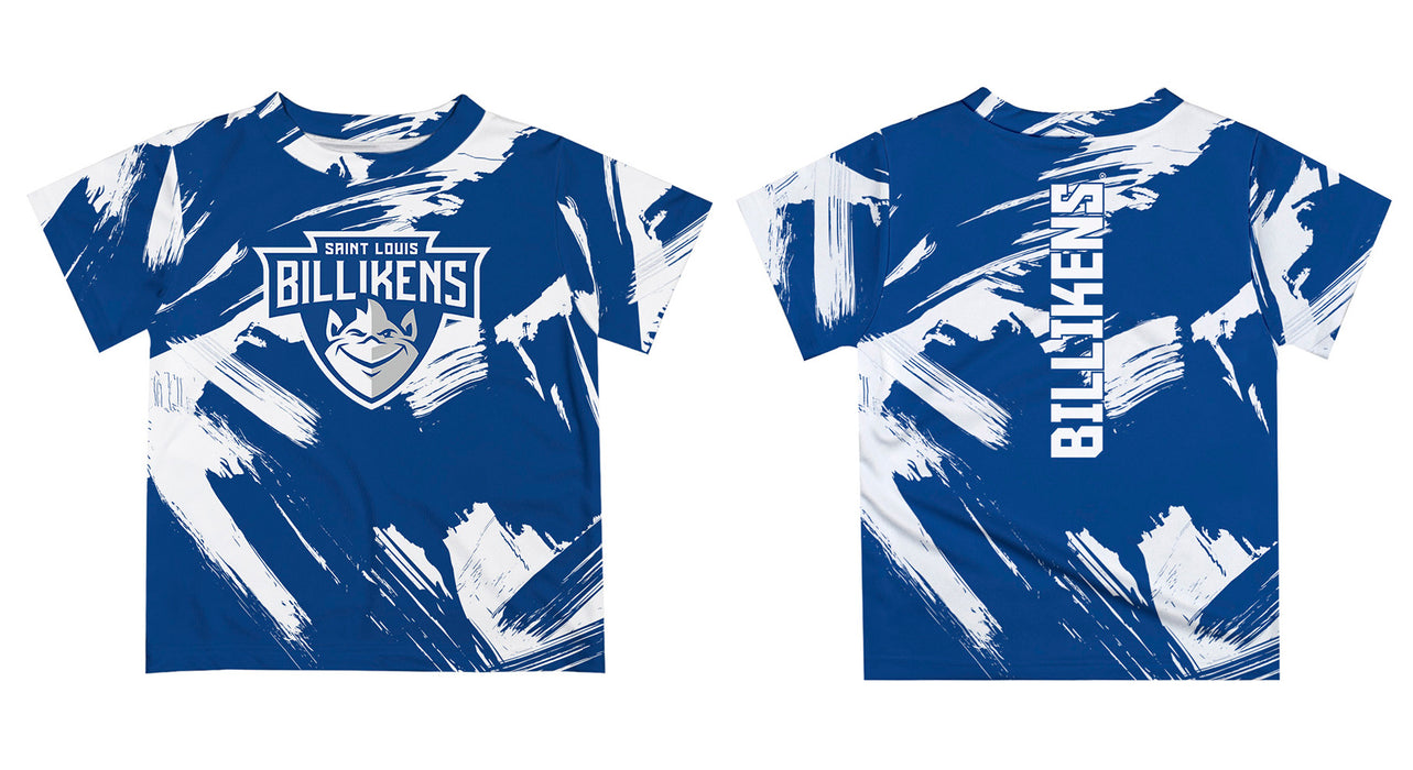 Saint Louis University Billikens SLU Vive La Fete Boys Game Day Blue Short Sleeve Tee Paint Brush - Vive La Fête - Online Apparel Store