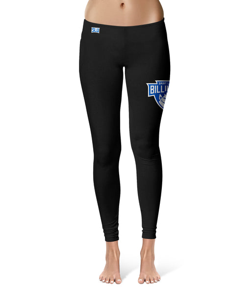 Saint Louis Billikens Vive La Fete Collegiate Large Logo on Thigh Women Black Yoga Leggings 2.5 Waist Tights
