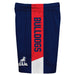 Samford Bulldogs Vive La Fete Game Day Navy Stripes Boys Solid Red Athletic Mesh Short - Vive La Fête - Online Apparel Store