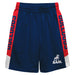 Samford Bulldogs Vive La Fete Game Day Navy Stripes Boys Solid Red Athletic Mesh Short