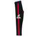 Samford University Bulldogs Vive La Fete Girls Game Day Black with Navy Stripes Leggings Tights