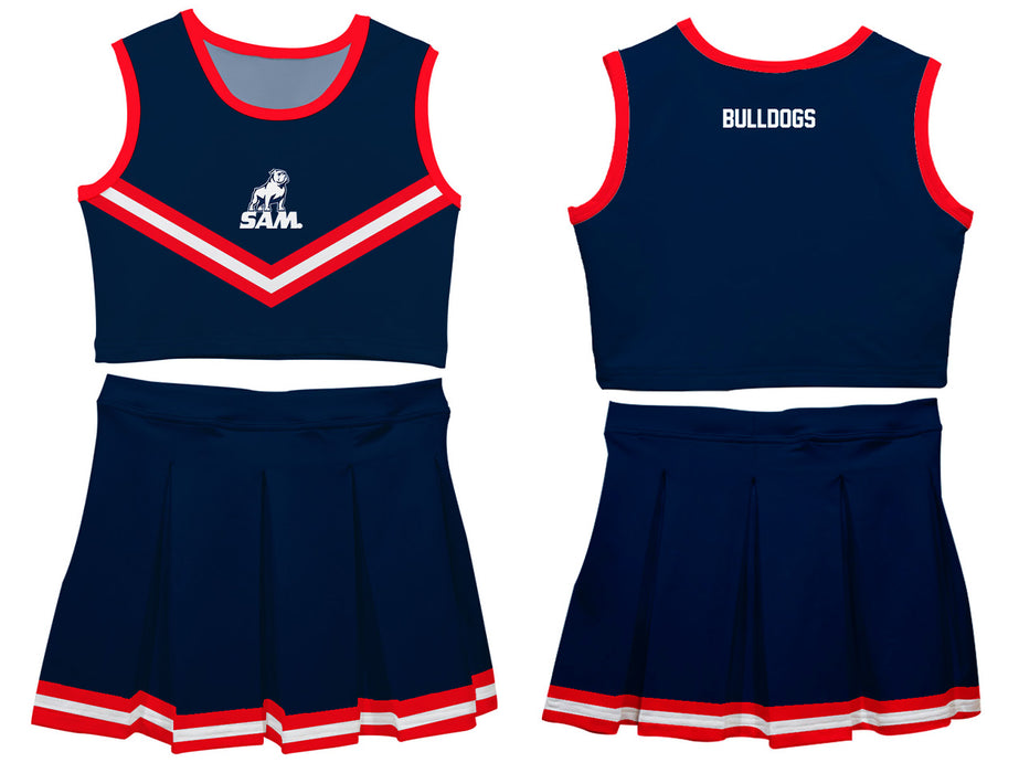 Samford University Bulldogs Vive La Fete Game Day Navy Sleeveless Cheerleader Set - Vive La Fête - Online Apparel Store