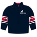 Samford Bulldogs Vive La Fete Game Day Navy Quarter Zip Pullover Stripes on Sleeves