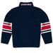 Samford Bulldogs Vive La Fete Game Day Navy Quarter Zip Pullover Stripes on Sleeves - Vive La Fête - Online Apparel Store
