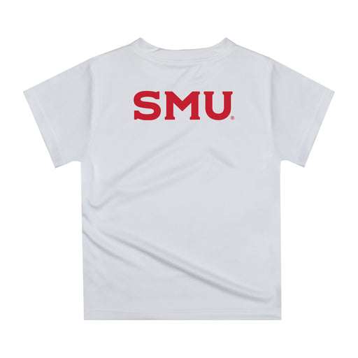 Southern Methodist Mustangs Original Dripping Football Helmet White T-Shirt by Vive La Fete - Vive La Fête - Online Apparel Store