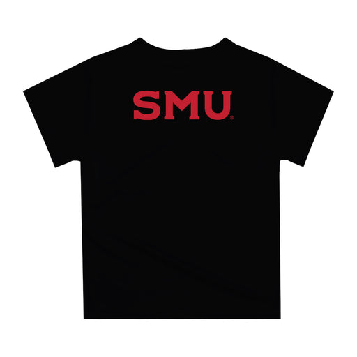 Southern Methodist Mustangs Original Dripping Football Helmet Black T-Shirt by Vive La Fete - Vive La Fête - Online Apparel Store
