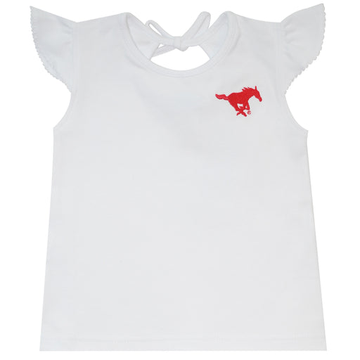 SMU Embroidered Girls Knit Top - Vive La Fête - Online Apparel Store
