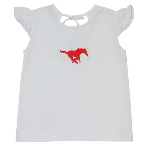 SMU Embroidered Girls Knit Top - Vive La Fête - Online Apparel Store