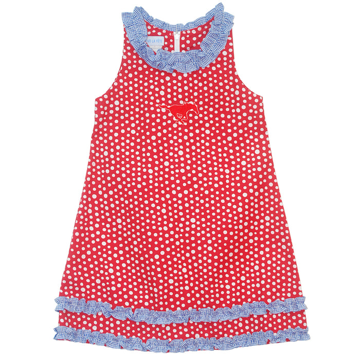SMU Ruffle Polka Dots Dress - Vive La Fête - Online Apparel Store