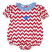 SMU Ruffle Chevron Girls Bubble Short Sleeve - Vive La Fête - Online Apparel Store