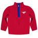 SMU Mustangs Red Long Sleeve Quarter Zip Pull Over - Vive La Fête - Online Apparel Store