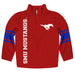 SMU Stripes Red Long Sleeve Quarter Zip Sweatshirt - Vive La Fête - Online Apparel Store