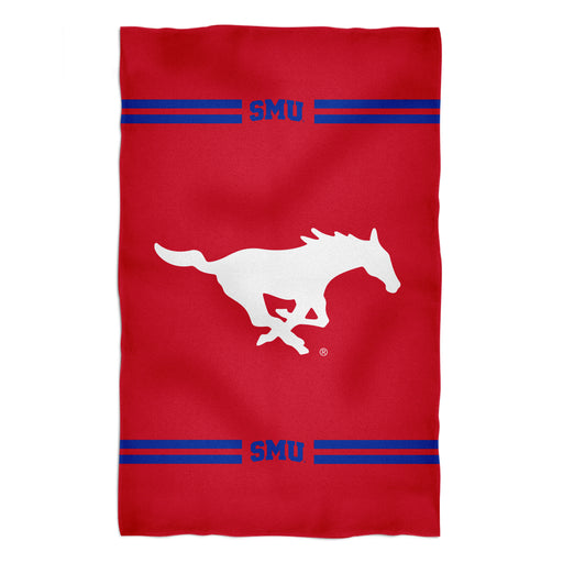 Southern Methodist Mustangs Vive La Fete Game Day Absorvent Premium Red Beach Bath Towel 51 x 32" Logo and Stripes" - Vive La Fête - Online Apparel Store