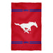Southern Methodist Mustangs Vive La Fete Game Day Absorvent Premium Red Beach Bath Towel 51 x 32" Logo and Stripes" - Vive La Fête - Online Apparel Store