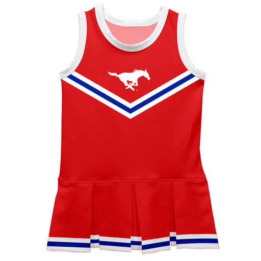 SMU Mustangs Vive La Fete Game Day Red Sleeveless Cheerleader Dress
