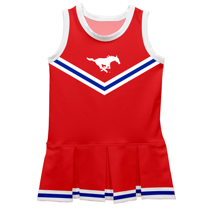 SMU Mustangs Vive La Fete Game Day Red Sleeveless Cheerleader Dress