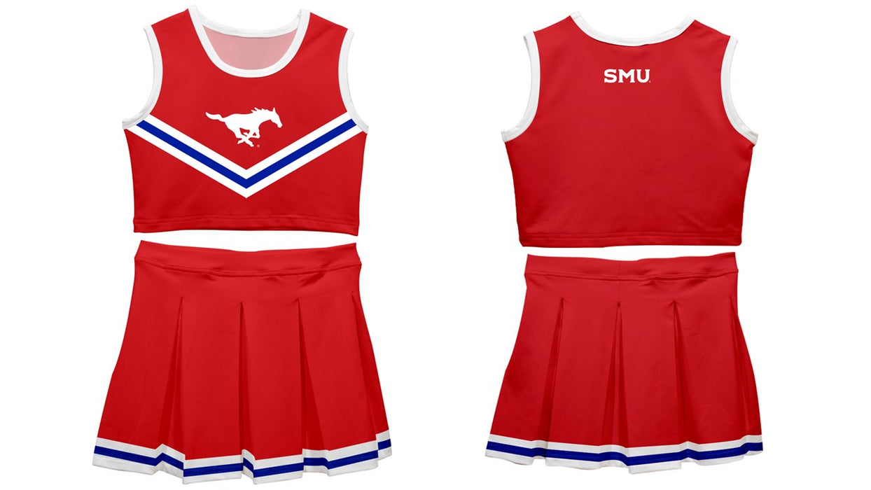SMU Mustangs Vive La Fete Game Day Red Sleeveless Cheerleader Set - Vive La Fête - Online Apparel Store