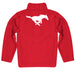 Southern Methodist Mustangs  Vive La Fete Game Day Solid Red Quarter Zip Pullover Sleeves - Vive La Fête - Online Apparel Store