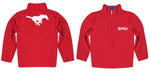 Southern Methodist Mustangs  Vive La Fete Game Day Solid Red Quarter Zip Pullover Sleeves - Vive La Fête - Online Apparel Store