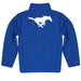 Southern Methodist Mustangs  Vive La Fete Game Day Solid Blue Quarter Zip Pullover Sleeves - Vive La Fête - Online Apparel Store