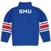 Southern Methodist Mustangs Vive La Fete Game Day Blue Quarter Zip Pullover Stripes on Sleeves - Vive La Fête - Online Apparel Store