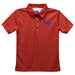 SMU Mustangs Embroidered Red Short Sleeve Polo Box Shirt
