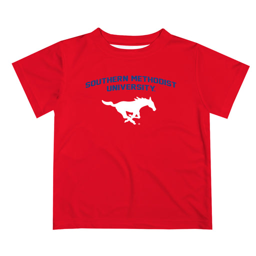 SMU Mustangs Vive La Fete Boys Game Day V2 Red Short Sleeve Tee Shirt