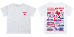 SMU Mustangs Hand Sketched Vive La Fete Impressions Artwork Boys Blue Short Sleeve Tee Shirt - Vive La Fête - Online Apparel Store