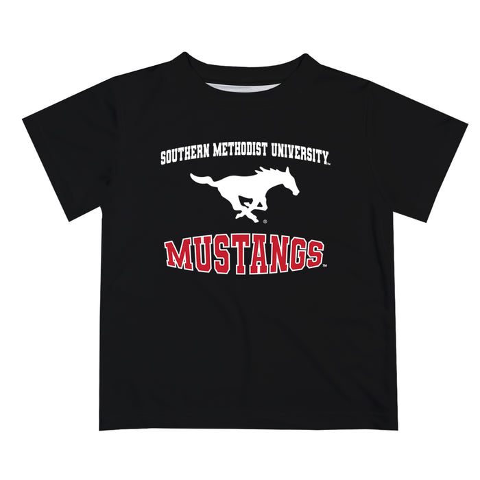 SMU Mustangs Vive La Fete Boys Game Day V3 Black Short Sleeve Tee Shirt