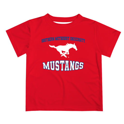 SMU Mustangs Vive La Fete Boys Game Day V3 Red Short Sleeve Tee Shirt