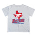 SMU Mustangs Vive La Fete State Map White Short Sleeve Tee Shirt