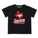 SMU Mustangs Vive La Fete State Map Black Short Sleeve Tee Shirt