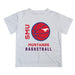 SMU Mustangs Vive La Fete Basketball V1 White Short Sleeve Tee Shirt