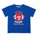 SMU Mustangs Vive La Fete Football V2 Blue Short Sleeve Tee Shirt