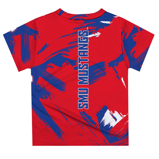 SMU Mustangs Vive La Fete Boys Game Day Red Short Sleeve Tee Paint Brush - Vive La Fête - Online Apparel Store