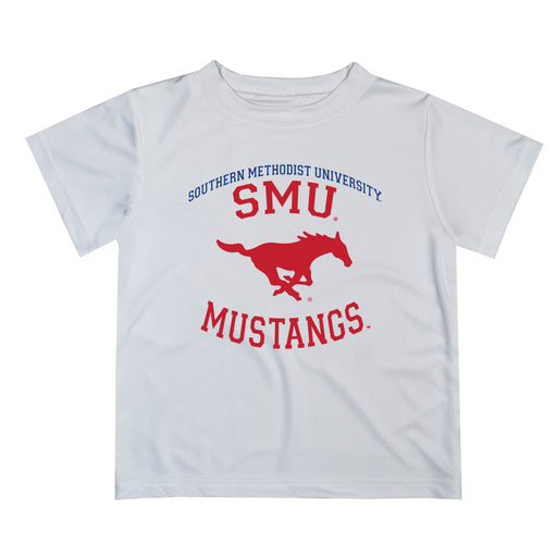 SMU Mustangs Vive La Fete Boys Game Day V1 White Short Sleeve Tee Shirt