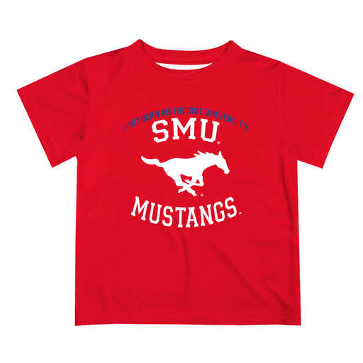 SMU Mustangs Vive La Fete Boys Game Day V1 Red Short Sleeve Tee Shirt