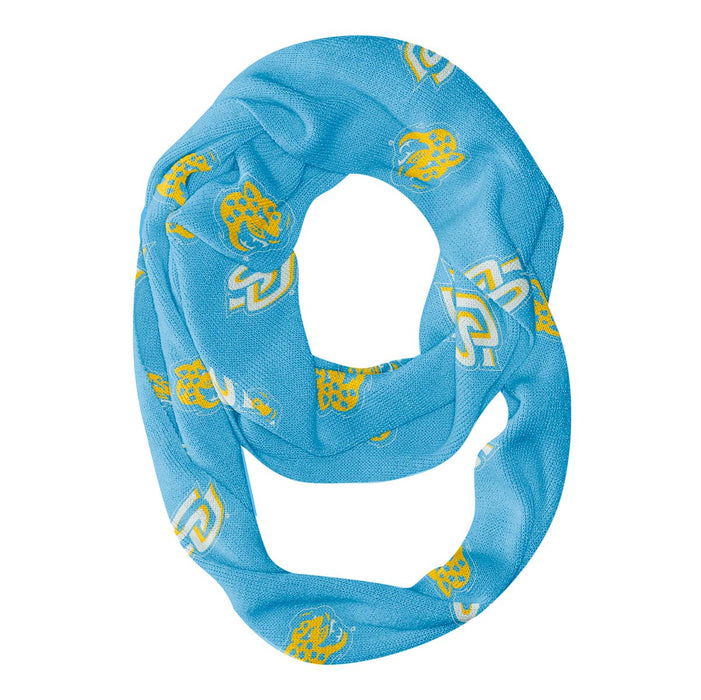 Southern University Jaguars Vive La Fete Repeat Logo Game Day Collegiate Women Light Weight Ultra Soft Infinity Scarf