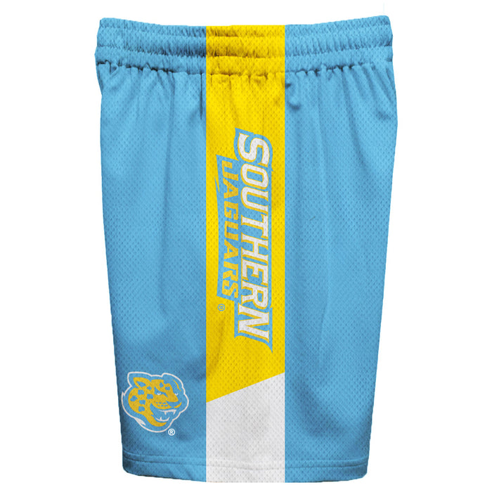 Southern University Jaguars Vive La Fete Game Day Blue Stripes Boys Solid Gold Athletic Mesh Short - Vive La Fête - Online Apparel Store