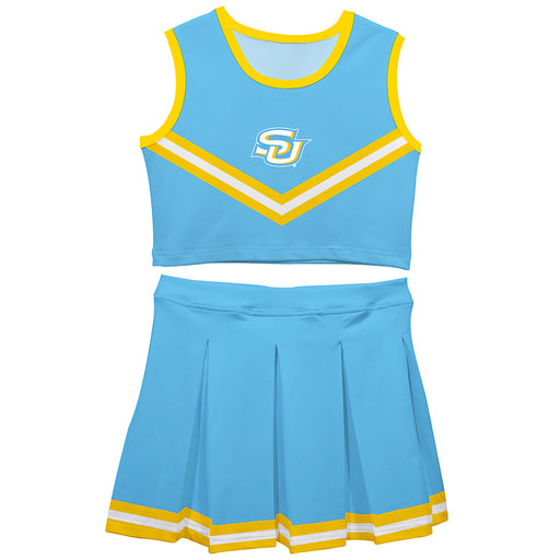 Southern University Jaguars Vive La Fete Game Day Blue Sleeveless Cheerleader Set
