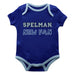 Spelman College Vive La Fete Infant Game Day Blue Short Sleeve Onesie New Fan Logo and Mascot Bodysuit