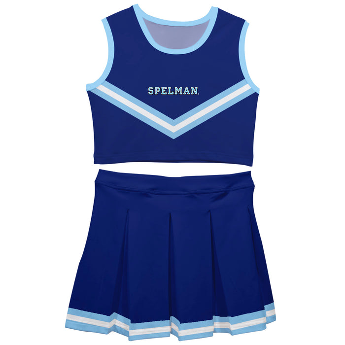 Spelman College Vive La Fete Game Day Blue Sleeveless Chearleader Set