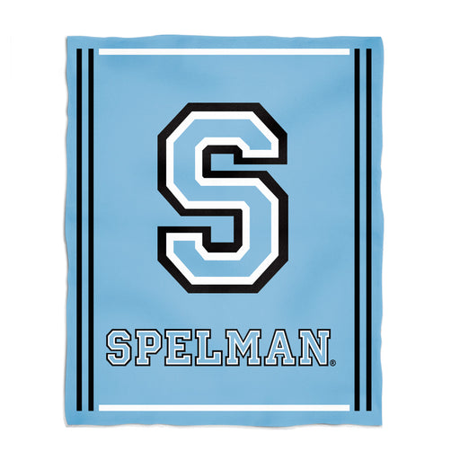 Spelman College Vive La Fete Kids Game Day Blue Plush Soft Minky Blanket 36 x 48 Mascot